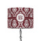 Maroon & White 8" Drum Lampshade - ON STAND (Fabric)