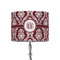 Maroon & White 8" Drum Lamp Shade - Fabric (Personalized)
