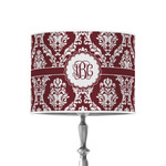 Maroon & White 8" Drum Lamp Shade - Poly-film (Personalized)