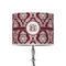 Maroon & White 8" Drum Lamp Shade - Poly-film (Personalized)