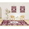 Maroon & White 8'x10' Indoor Area Rugs - IN CONTEXT