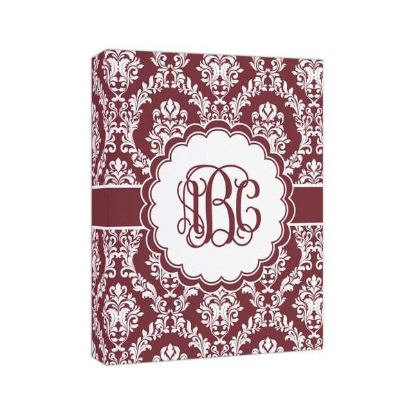 Maroon & White 8x10 - Canvas Print - Angled View