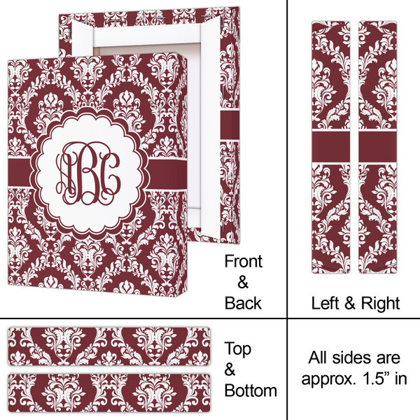 Maroon & White 8x10 - Canvas Print - Approval