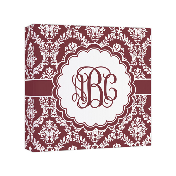 Custom Maroon & White Canvas Print - 8x8 (Personalized)