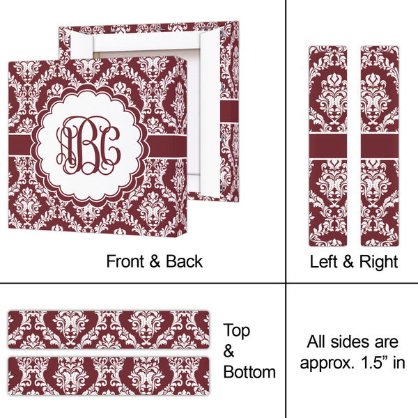 Maroon & White 8x8 - Canvas Print - Approval
