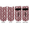 Maroon & White Adult Ankle Socks - Double Pair - Front and Back - Apvl
