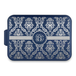 Maroon & White Aluminum Baking Pan with Navy Lid (Personalized)