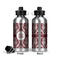 Maroon & White Aluminum Water Bottle - Front and Back