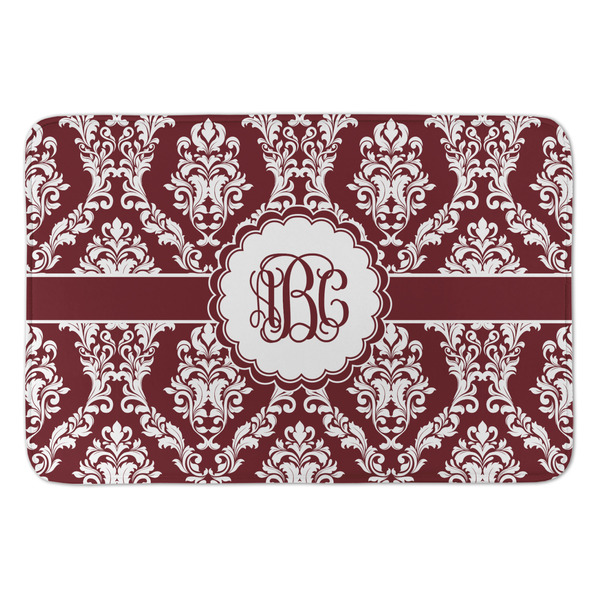 Custom Maroon & White Anti-Fatigue Kitchen Mat (Personalized)