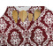 Maroon & White Apron - Pocket Detail with Props