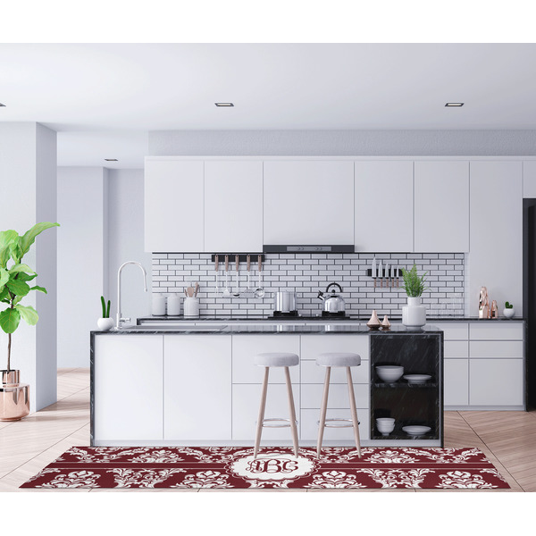 Maroon & White Area Rug Sizes