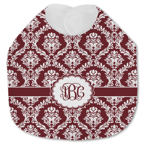 Maroon & White Baby Bib - AFT closed
