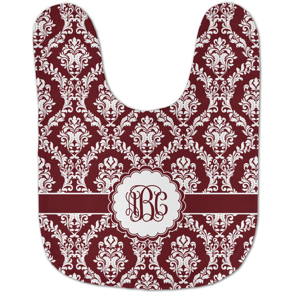 Maroon & White Baby Bib - AFT flat