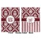Maroon & White Baby Blanket (Double Sided - Printed Front and Back)