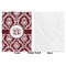 Maroon & White Baby Blanket (Single Side - Printed Front, White Back)