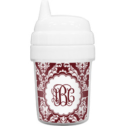 Maroon & White Baby Sippy Cup (Personalized)