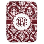 Maroon & White Baby Swaddling Blanket (Personalized)