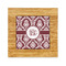 Maroon & White Bamboo Trivet with 6" Tile - FRONT