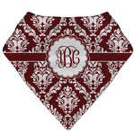 Maroon & White Bandana Bib (Personalized)