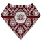 Maroon & White Bandana Bib (Personalized)