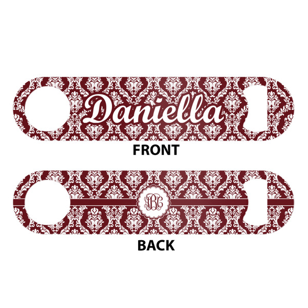 Maroon & White Bar Bottle Opener - White - Approval