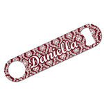 Maroon & White Bar Bottle Opener w/ Monogram