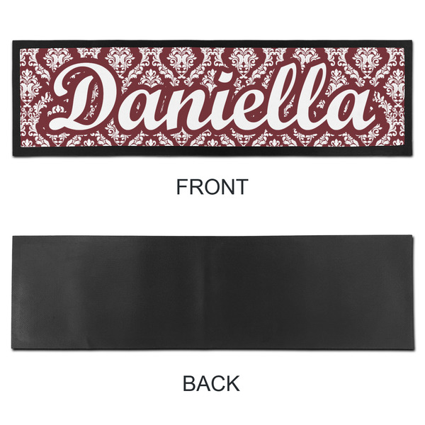 Maroon & White Bar Mat - Large - APPROVAL