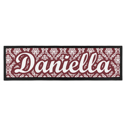 Maroon & White Bar Mat (Personalized)