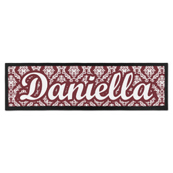 Maroon & White Bar Mat - Large (Personalized)