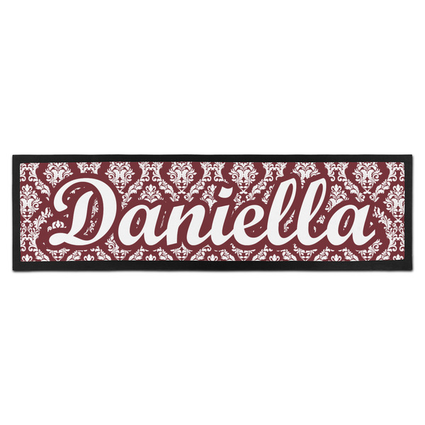 Custom Maroon & White Bar Mat - Large (Personalized)