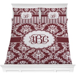 Maroon & White Comforters (Personalized)