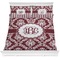 Maroon & White Comforter Set - Full / Queen (Personalized)