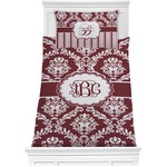 Maroon & White Comforter Set - Twin (Personalized)