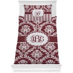 Maroon & White Comforter Set - Twin XL (Personalized)