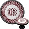Maroon & White Cabinet Knob (Black) (Personalized)