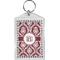 Maroon & White Bling Keychain (Personalized)