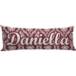 Maroon & White Body Pillow Case (Personalized)