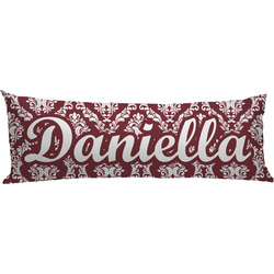 Maroon & White Body Pillow Case (Personalized)