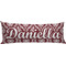 Maroon & White Body Pillow Case (Personalized)
