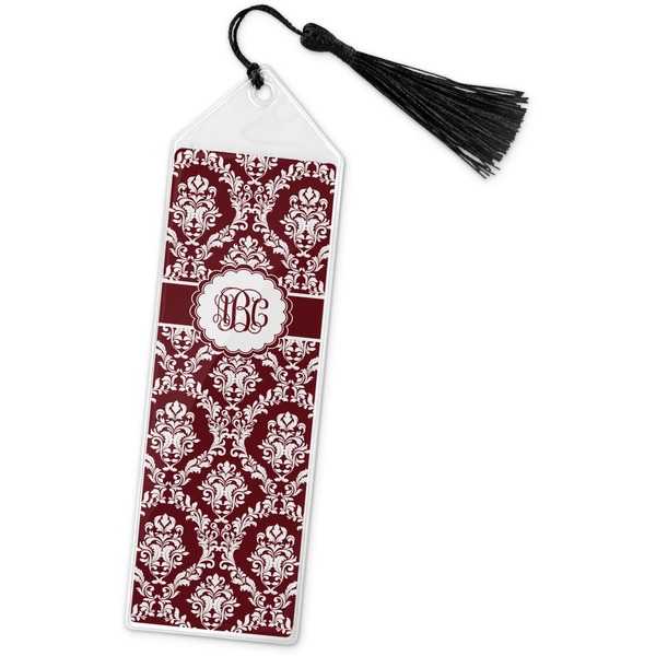 Custom Maroon & White Book Mark w/Tassel (Personalized)