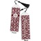 Maroon & White Bookmark with tassel - Front and Back
