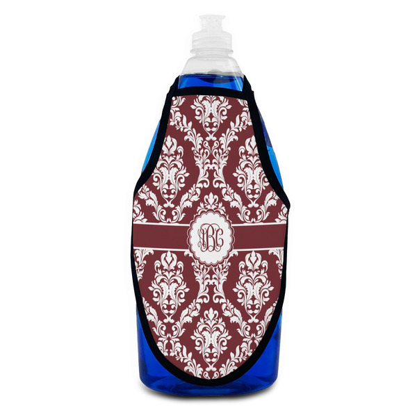 Maroon & White Bottle Apron - Soap - FRONT