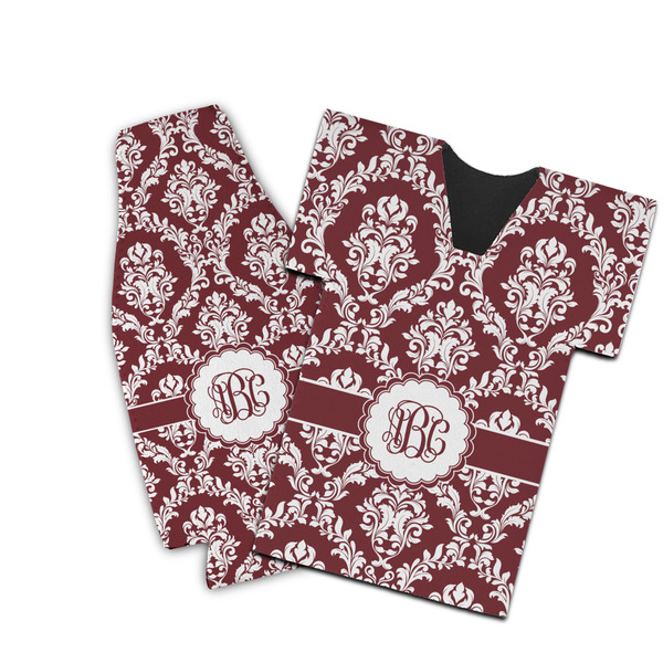 Custom Maroon & White Bottle Cooler (Personalized)