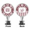 Maroon & White Bottle Stopper - Front and Back