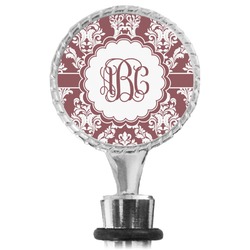 Maroon & White Wine Bottle Stopper (Personalized)