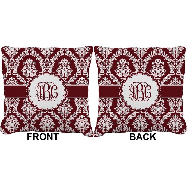 Maroon & White Burlap Pillow Approval