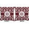 Maroon & White Burlap Pillow Approval