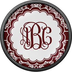 Maroon & White Cabinet Knob (Black) (Personalized)