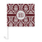 Maroon & White Car Flag - Large - FRONT