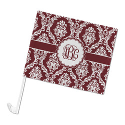 Maroon & White Car Flag (Personalized)